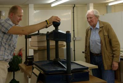 Pressing the vellum