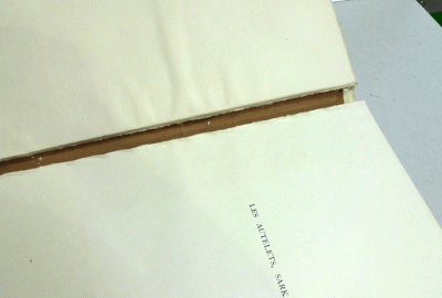 Damaged binding & split first section